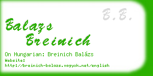balazs breinich business card